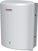 PSiSC Columbia Vortex HD-635-210 (110-120V) and HD-645-210 (220-240V) White Steel Automatic Recessed Mount Hand Dryer