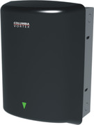 PSiSC Columbia Vortex HD-639-210 (110-120V) and HD-649-210 (220-240V) Black Steel Automatic Recessed Mount Hand Dryer