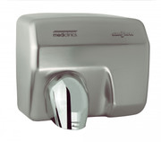 SANIFLOW Series E88ACS Automatic Steel Satin Chromed Hand Dryer from Saniflow - 360° Revolving Nozzle, Surface Mounted Design