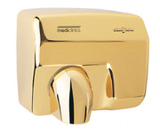 SANIFLOW Series E88AO Automatic Steel Golden Chromed Hand Dryer from Saniflow - 360° Revolving Nozzle, Surface Mounted Design