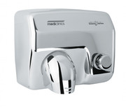 SANIFLOW Series E88C Push Button Steel Bright Chromed Hand Dryer from Saniflow - 360° Revolving Nozzle, Surface Mounted Design