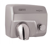SANIFLOW Series E88CS Push Button Steel Satin Chromed Hand Dryer from Saniflow - 360° Revolving Nozzle, Surface Mounted Design