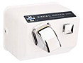 CAST Series H76-W Hands On Push Button Commercial Hair Dryer from Excel Dryer - Die-cast Zinc Alloy, White Epoxy Painted Cover, Surface Mount