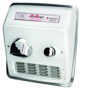 World Dryer AirMax Cast Iron White Push Button Recessed Mount commercial hand dryer
