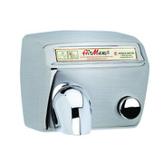 World Dryer AirMax Stainless Steel Brushed Push Button commercial hand dryer