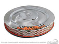 64-67 Concours Air Cleaner (Chrome/blue)