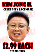 Kim Jong Il Face Mask - Korean Dictator