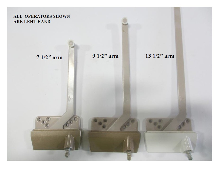 Operator straight arm for Lincoln window. For units from pre 1985
