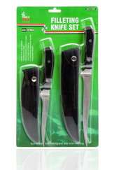 Force Ten SS Fish Filliting Knife Set 15cm/19cm with Neoprene Sheath