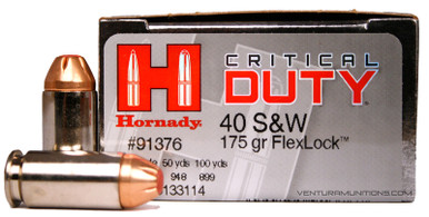 Hornady Critical DUTY® .40 S&W 175gr FlexLock - 20 Rounds