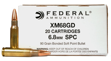 Federal 6.8 Rem SPC 90gr Bonded Gold Dot SP XM68GD Ammo - 20 Rounds
