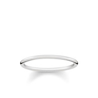 Sterling silver bangles - Obsidian solitaire ring