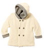 Natural/ Grey Doubled Knitted Organic Merino Wool Jacket