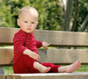 Organic Wool Leggings, Cherry Red