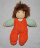 Organic Cotton Waldorf Doll- Boy with Orange Overalls