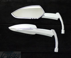 Scythe Rambo Chrome Billet Motorcycle Mirrors