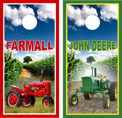 John Deere and Farmall Tractor Cornhole Wraps - Custom Cornhole, LLC
