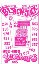 black jack 2 3 4 digit tip sheet double red lucky products lottery bible sheet