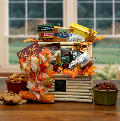 log cabin fall gift basket log cabin fall gift basket