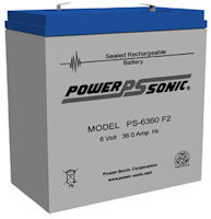 6 Volt 36.0AH SLA Battery
