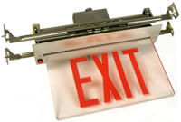 Recessed LED Edge Lit Exit Sig