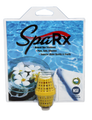 Spa Rx for small hot tubs or fountains to 400 gallons.  Only the initial order comes with retail packaging; following orders are shipped without it to reduce waste