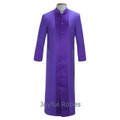 Men's Purple/Purple Satin Clergy Robe