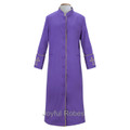 207 W. Women's Clergy/Pastor Robe Purple/Gold