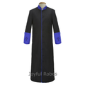 307 M. Men's Clergy/Pastor Robe - Black/Royal