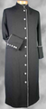 154 W. Women's Clergy/Pastor Robe Black/Grey