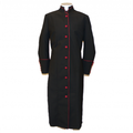 Women's Black and Burgundy Clergy Robe - Ladies Clergy Robes