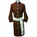 Ladies Clergy Robes with Matching Cincture - Brown/Creme