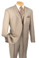Men's Dual-Panel Lapel Fashion 3 Pc. Suit Beige
