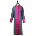 Women's Premium Gray/Rose Pink Premium Clergy Robe - Ladies Clergy Robes