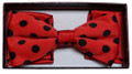*Men's Polka Dot Bow Tie + Hanky - Red & Black