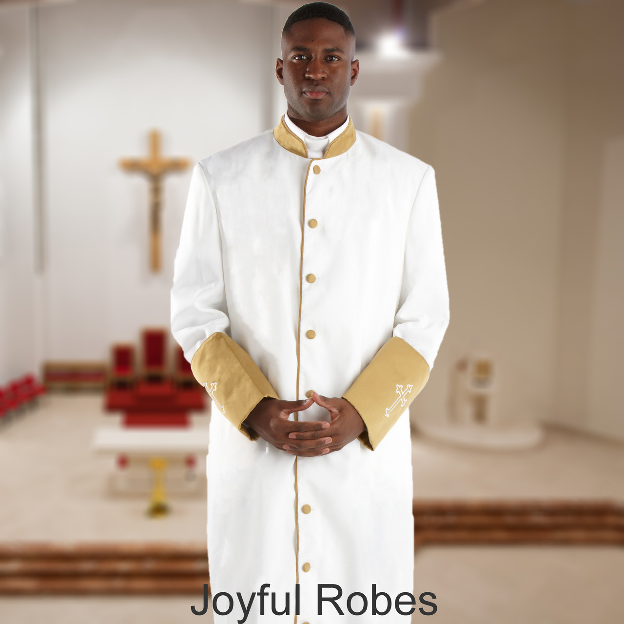 Mens_White_and_Gold_Clergy_Robe_Cassock_with_Satin_Cuffs__21592 ...