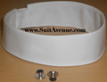 White Clerical Collar with Studs