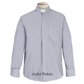 Grey Tab-Collar Clergy Shirt