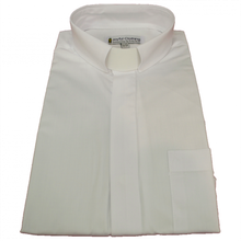 Men's Long-Sleeve Tab Collar Clergy Shirt in White