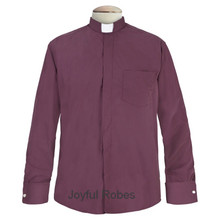 Burgundy Clergy Shirt