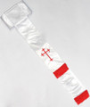 White/Red Band Cincture Belt