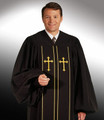 Black/Gold Clergy Pulpit Robe