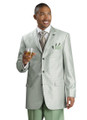 Fashion Houndstooth Plaid Suit in Sage