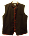 Men's Classic Clergy Vest - Black/Red