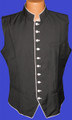 Men's Classic Clergy Vest - Black/White