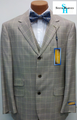 Steve Harvey 3-Button Vested Plaid Suit - Taupe/Beige