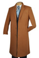 Full Length Italian Style Wool/Cashmere Topcoat - Saddle