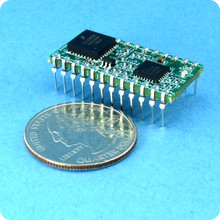 Synaptron Micro with coin for scale.