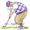 Big Guy Golfing