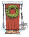 Door with Wreath